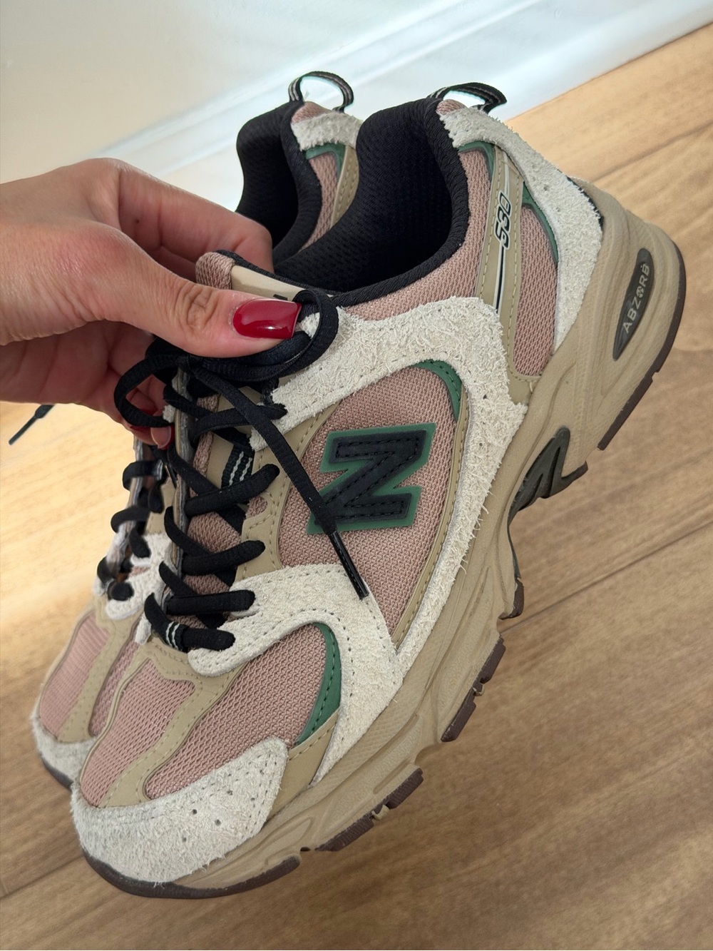New Balance 530 Pink & Green Sneakers